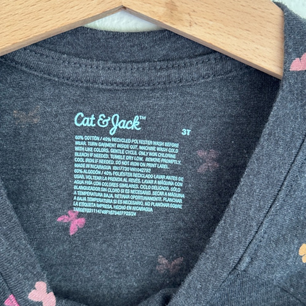 Set of 2 Cat & Jack Shirts, size 3T. Butterfly shirt and Fox Shirt - Picture 3 of 7